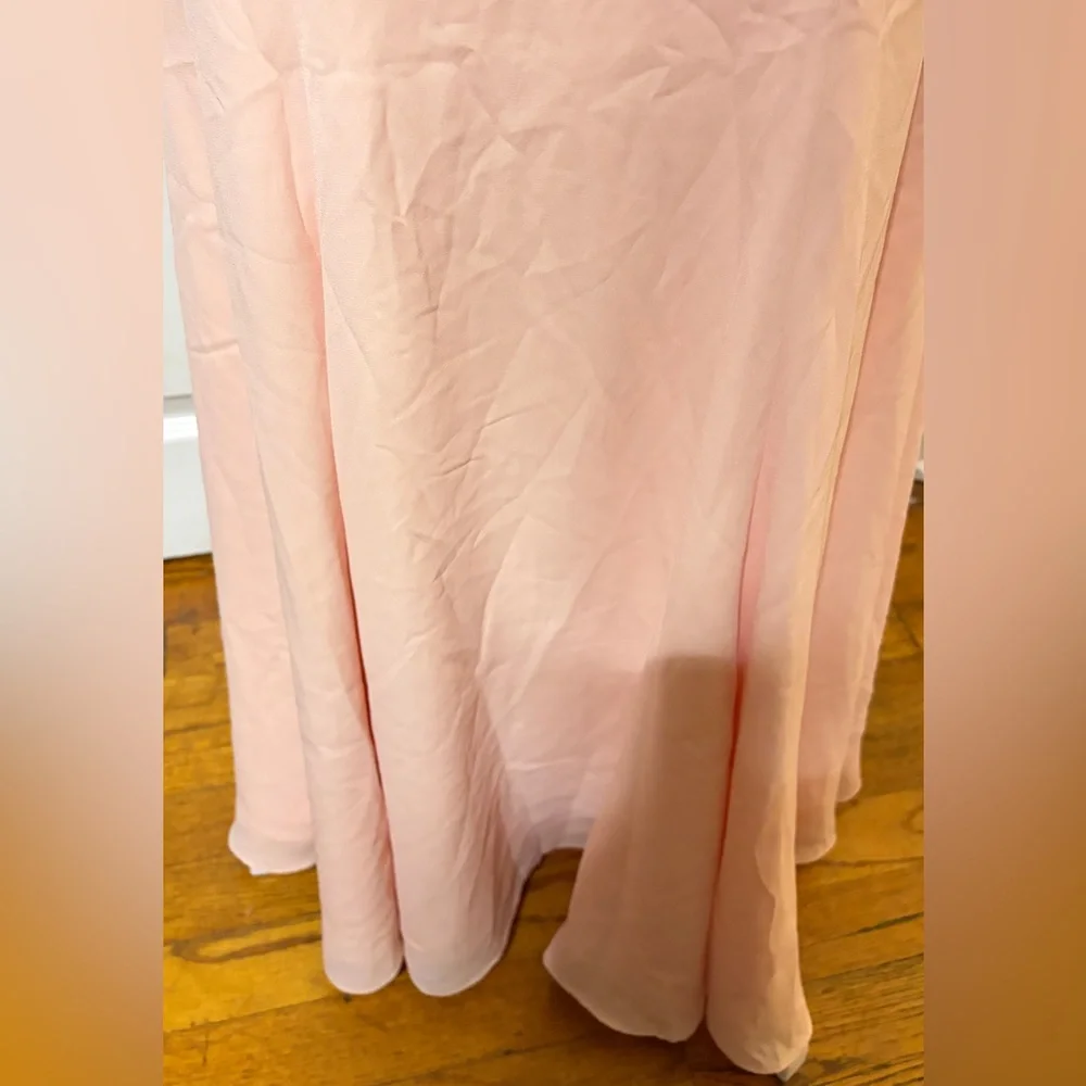 Fame and Partners Blush Pink V-Neck Maxi Skirt - Picture 3 of 9